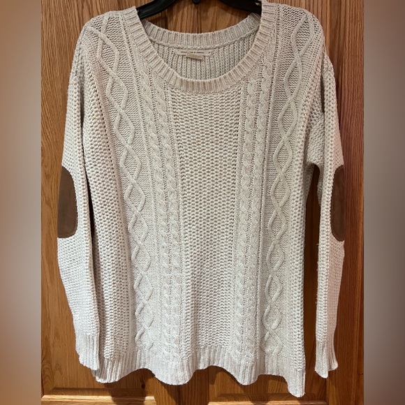 coincidence & chance x Urban Outfitters Oversized Cable Knit Elbow Patch Sweater - Picture 2 of 9